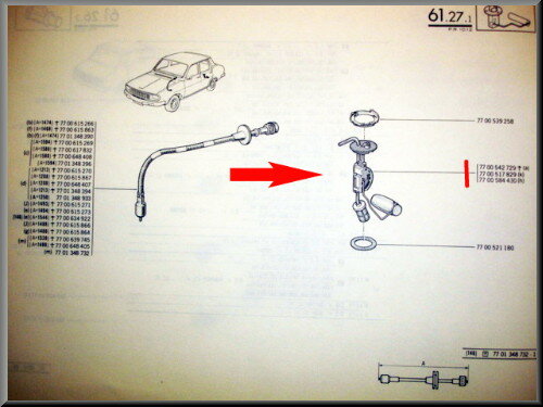 Benzine tank meter