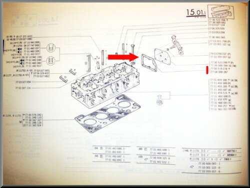 Gasket cover plate cylinderhead