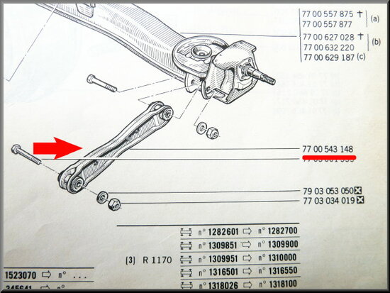 Rear control arm        