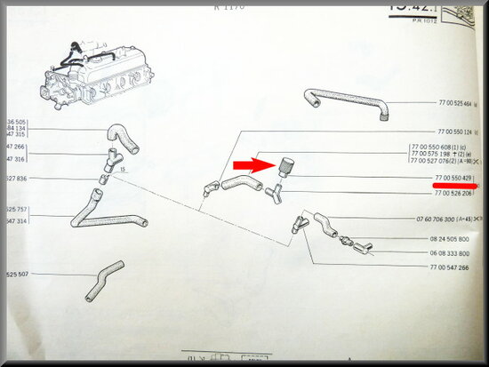 Filtre de recyclage des gaz moteur