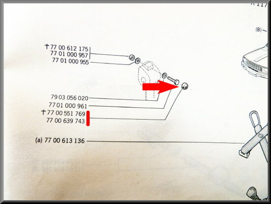 Belt bolt cap (used)