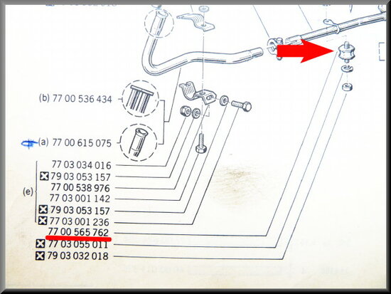 Exhaust mounting diabolo 8mm