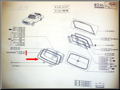 Locking profile for windshield/ rear window rubber