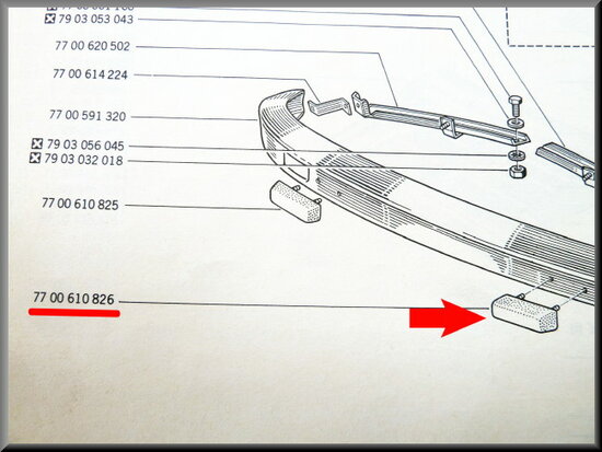 Rubber buffer front left