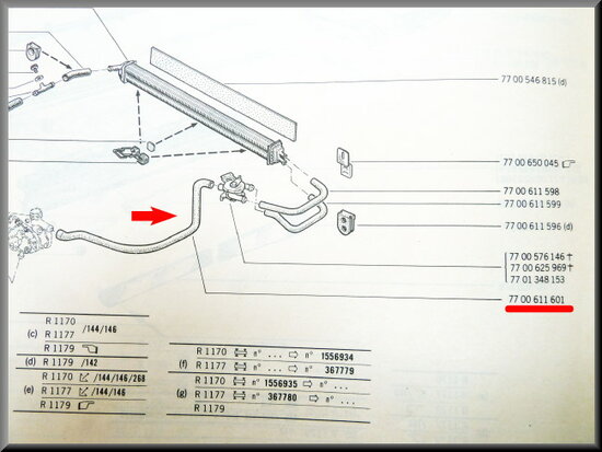 Heater hose left   