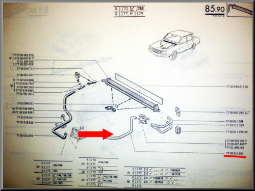 Heater hose left   