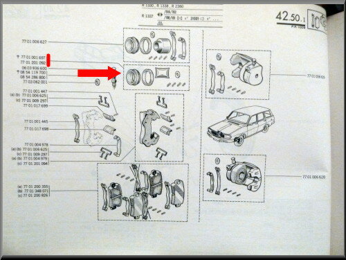 Repair set brake caliper 48mm.