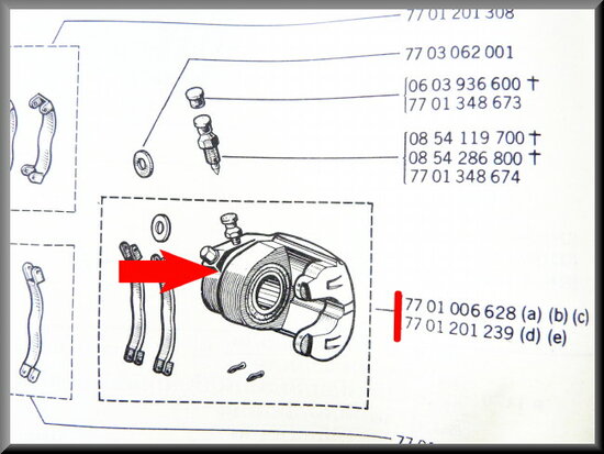 Brake caliper front left 