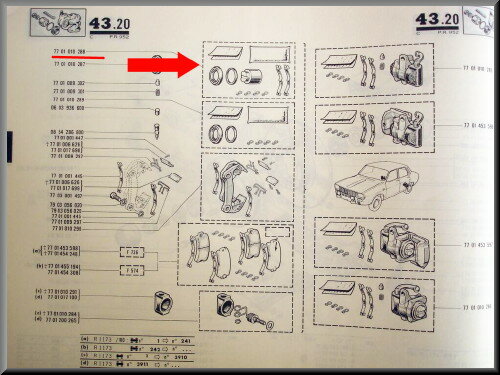 Repair set rear brake caliper 36mm