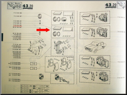 Repair set rear brake caliper 36mm