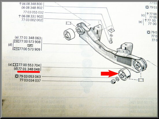 Engine suspension rubber (large)