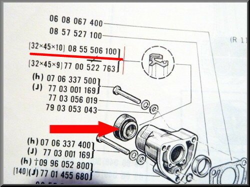 Shaft seal camshaft (32x45x10 mm)