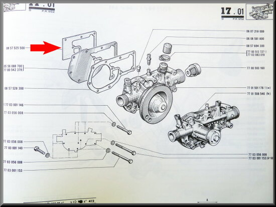 Water pump gasket