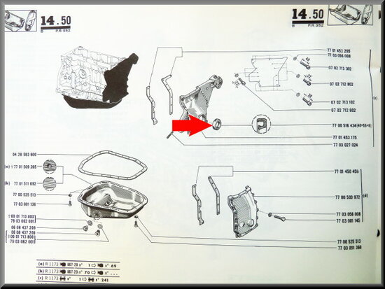 Crankshaft oil seal (40x55x8 mm)