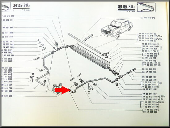 Heater hose left