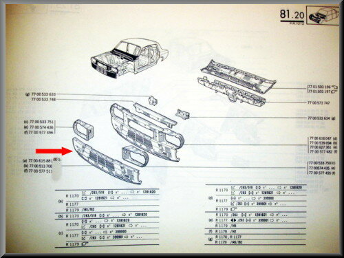 Lower front panel