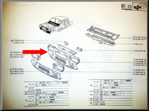 Front panel R12 old type