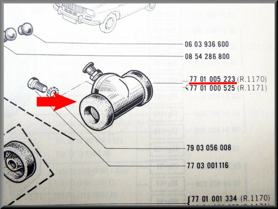 Cylindre de roue arrière gauche Bendix DBA 