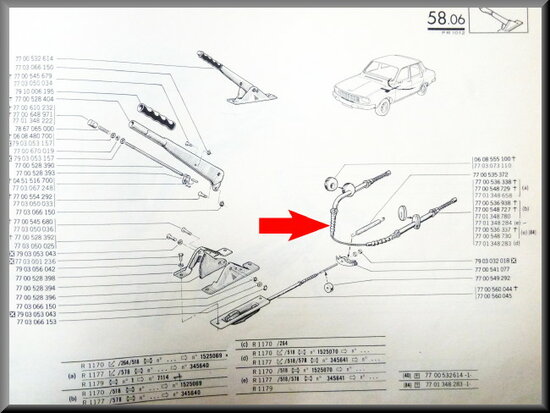 Handbrake cable 