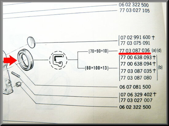 Crankshaft oil seal (70x90x10 mm)