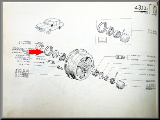 Brake drum seal (48x58x4 mm)