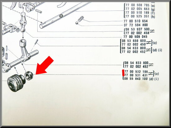 Gear shift seal (13x26x9 mm)