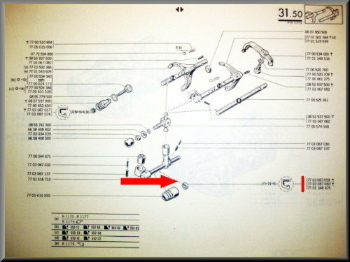 Gear shift seal (13x26x9 mm)