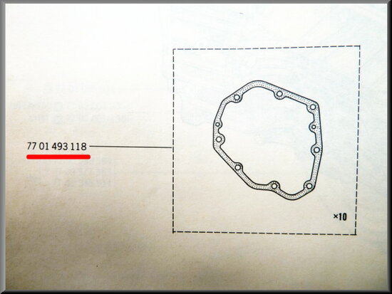 Gasket gear box