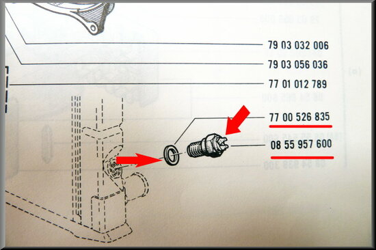 Temperature switch radiator fan 88-79 graden M 22x1,5