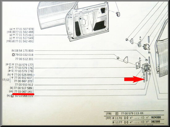 Hinge pin, length 85mm