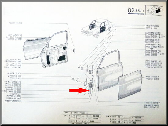 Hinge pin, length 85mm