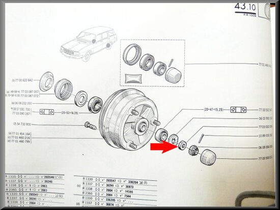 Rear axle bearing nut