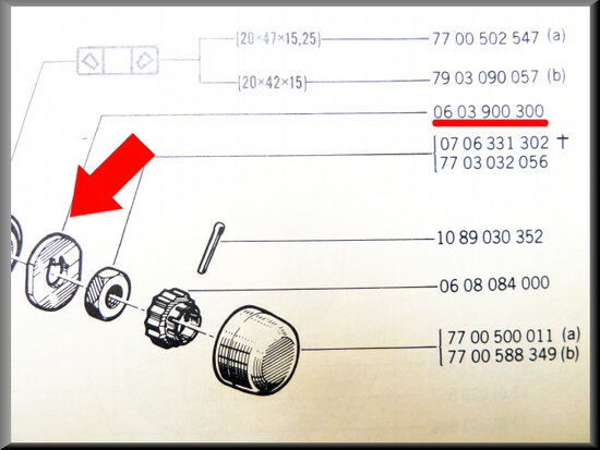 Lock washer rear axle bearing