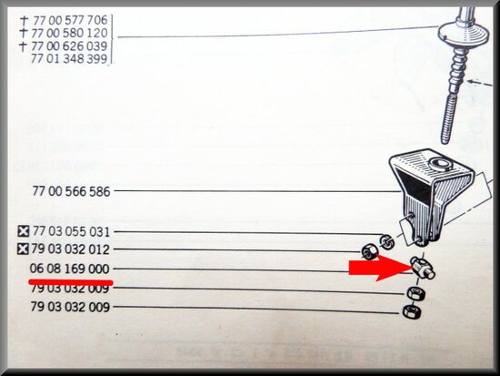 Clutch cable clevis pin.