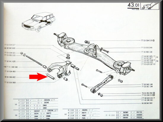 Wishbone spacing tube