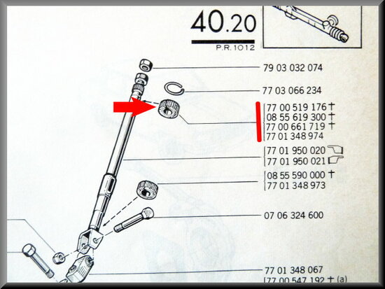 Upper rubber steering column