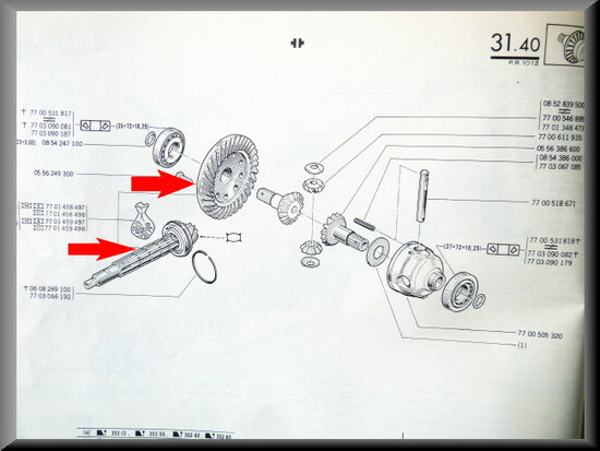 Crown wheel and pinion (9 and 34 theeth)