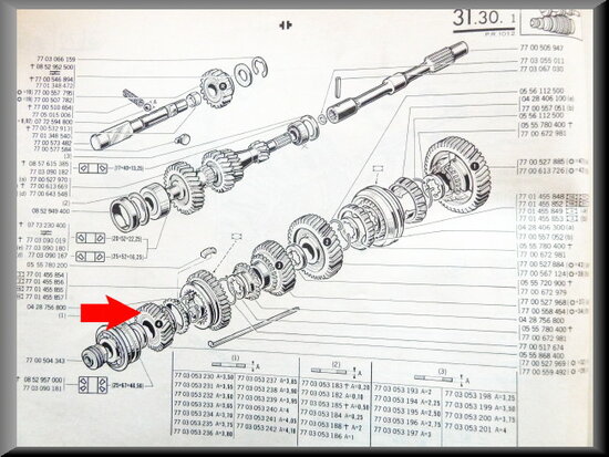 Pinion 4rd gear (32 teeth)