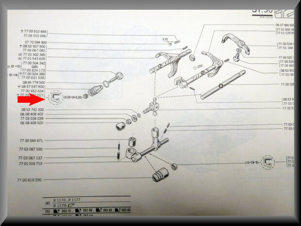 Keerring km teller aandrijving (8,5x16x6,5 mm) 