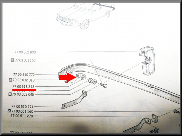 Bumpersteun rechts achter