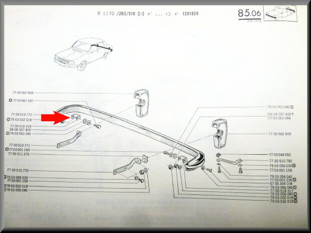 Bumpersteun rechts achter