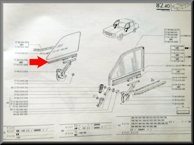 Door window profile front right