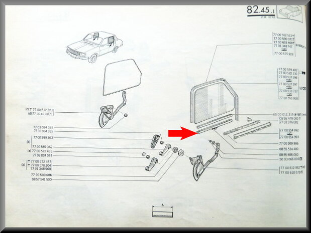 Rear door window profile 