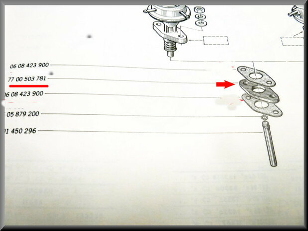 Petrol pump gasket R12 Gordini