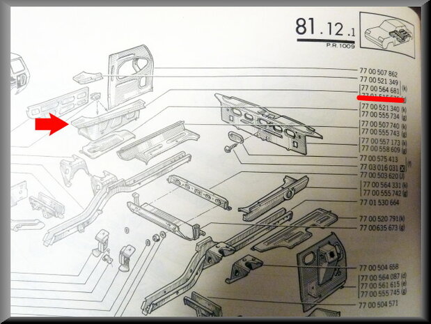 Holder for spare wheel Break