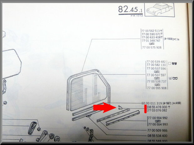 Door window rubber clip