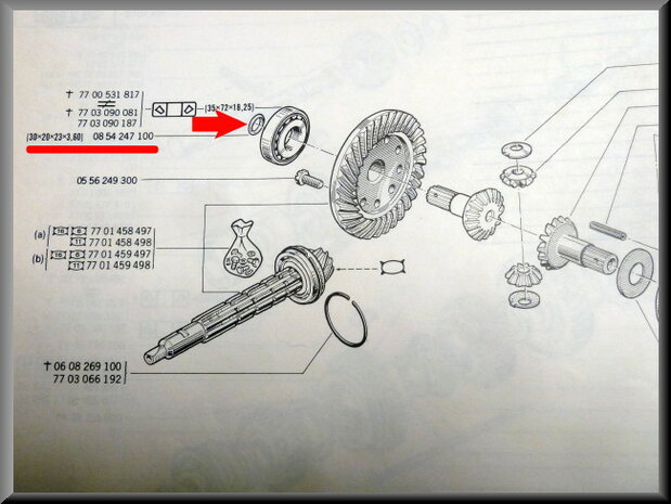 O ring differentieel/ aandrijfas