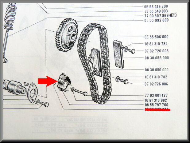 Gear chain tensioner R12 Gordini