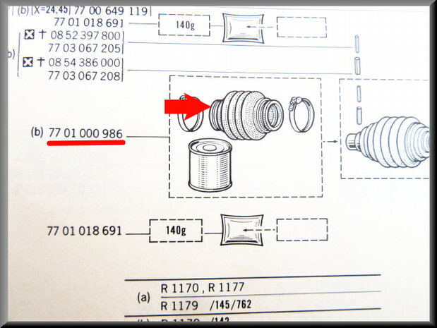 Soufflet de cardan (diam. int. 53mm + longueur 125mm).