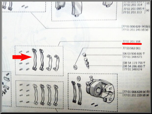 Brake pad spring